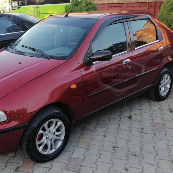 Fiat Albea Palio Siena Hb&Sedan Uyumlu Mugen Cam Rüzgarlığı Seti Piano Black 4lü İthal - 3