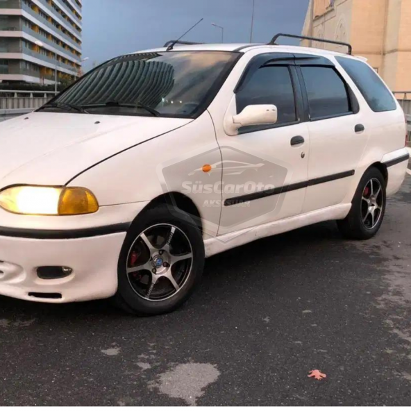 Fiat Albea Palio Siena Hb&Sedan Uyumlu Mugen Cam Rüzgarlığı Seti Piano Black 4lü İthal - 4