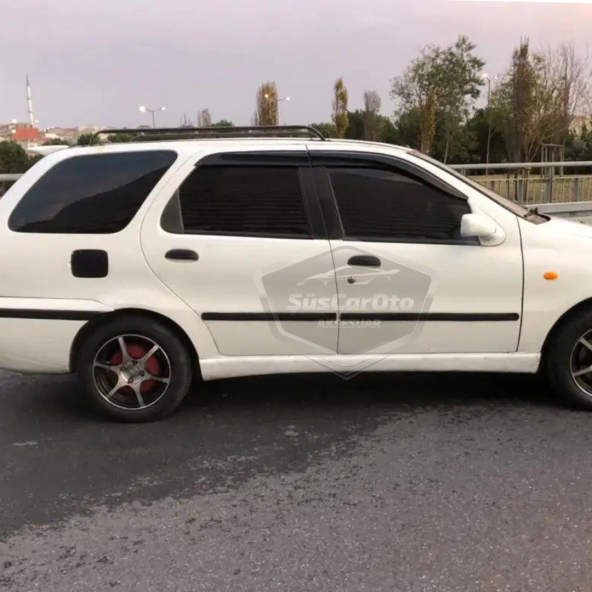 Fiat Albea Palio Siena Hb&Sedan Uyumlu Mugen Cam Rüzgarlığı Seti Piano Black 4lü İthal - 10
