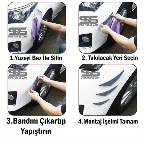 Tampon Bıçağı Piano Black 6 Adet Her Araca Uyumlu - 9