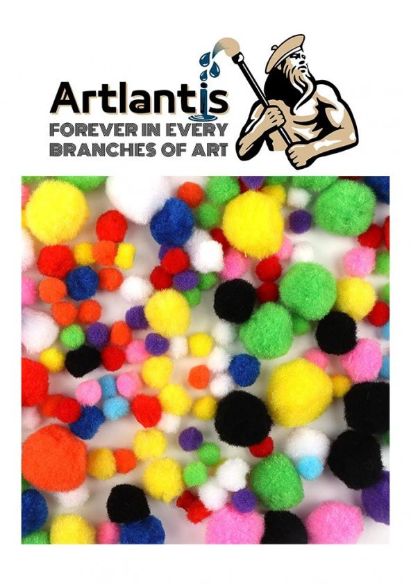 Ponpon 10 mm 20 mm 30 mm 85 li Set 1 Paket Karışık Renk Pon Pon 1 cm 2 cm 3 cm Pompom Elişi Etkinliği Anasınıfı Kreş Okul Öncesi Pom Pom - 4