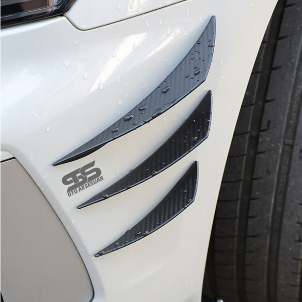 Her Araca Uyumlu Ithal Piano Black 6lı Kanatlı Tampon Bıçağı - 3