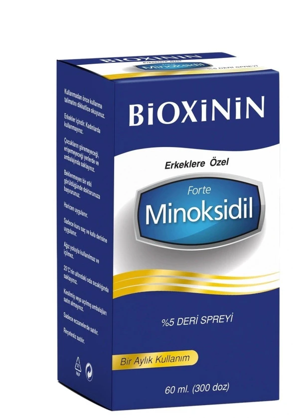 Bioxinin Forte Minoksidil %5 Deri Spreyi 60 Ml