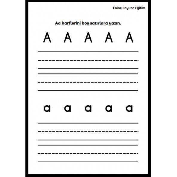 Okul Öncesi Alfabe Çalışmaları Kitabı - 5