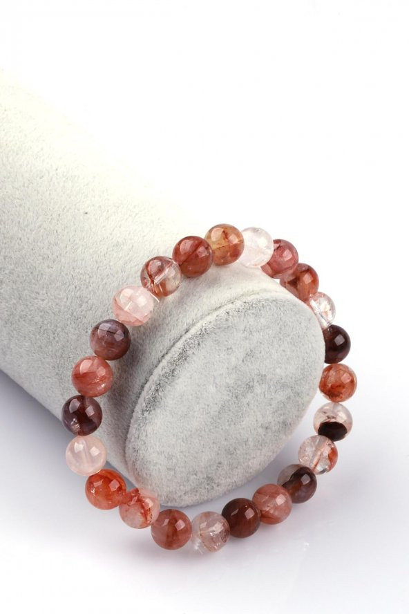 Hematoida Doğal Taş Bileklik 8mm Küre Kesim ürün görseli