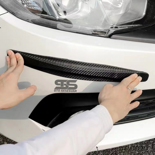 Tampon Koruyucu Siyah Karbon Bant Seti 2li Her Araca Uyumludur