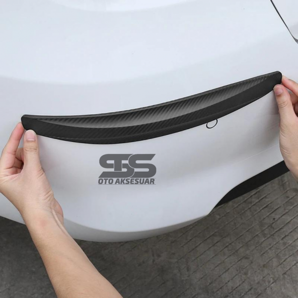 Tampon Koruyucu Siyah Karbon Bant Seti 2li Her Araca Uyumludur - 5