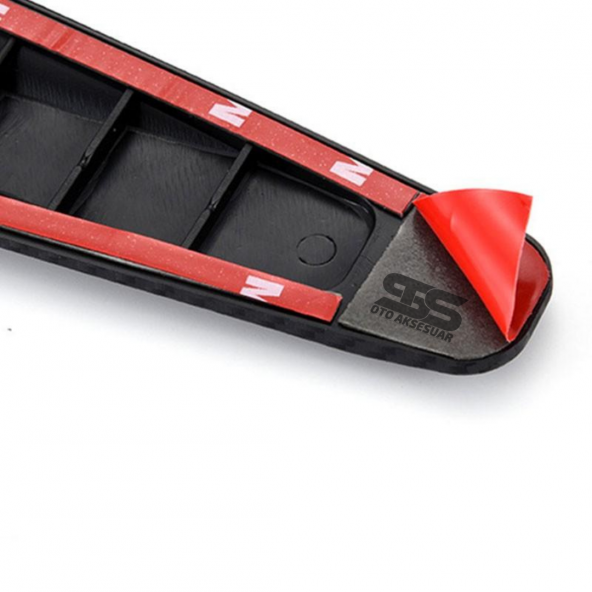 Tampon Koruyucu Siyah Karbon Bant Seti 2li Her Araca Uyumludur - 11