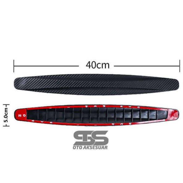 Tampon Koruyucu Siyah Karbon Bant Seti 2li Her Araca Uyumludur - 12