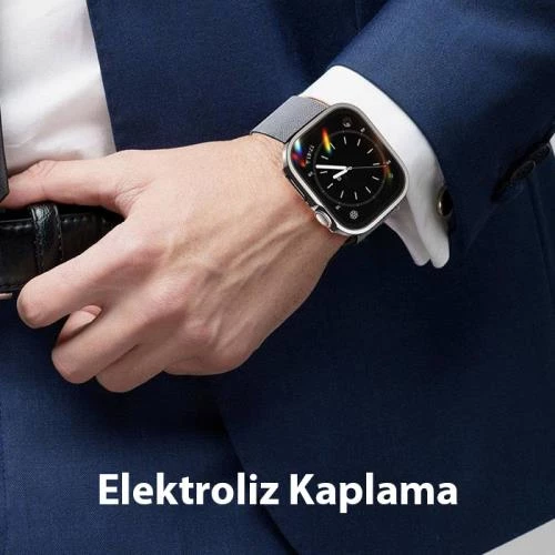 Polham Apple Watch Ultra 49mm Ful Koruma Kılıf Ve Ekran Koruyucu, Hard Armor Zırhlı Silikon Kılıf - 4