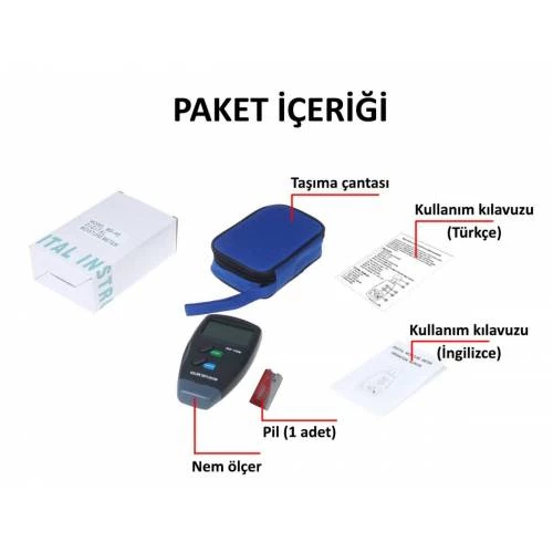 AEK-Tech MD4G 4 Çivili Ahşap Kereste Nem Ölçer Çivili Nem Ölçüm Cihazı 4 Pin - 7