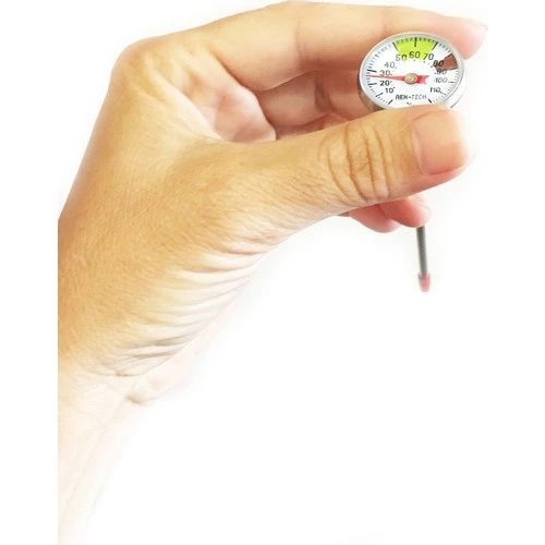 Ayt Tech Paslanmaz Barista Süt Termometresi 120 Derece Analog Göstergeli Süt Isı Termometresi - 3