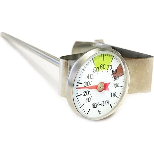 Ayt Tech Paslanmaz Barista Süt Termometresi 120 Derece Analog Göstergeli Süt Isı Termometresi - 4