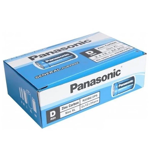 Panasonic R20be 2 ps Magnez Büyük D Boy Pil 24 Lü Paket - Resim 8