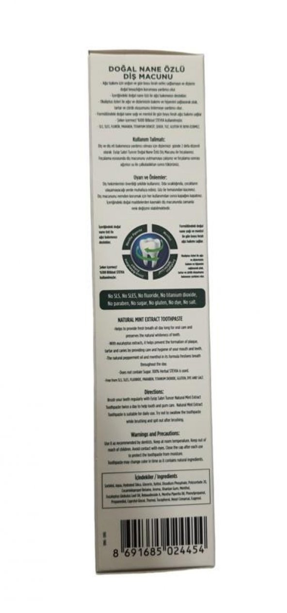Eyüp Sabri Tuncer Diş Macunu Doğal Nane Özlü 90ml - 2