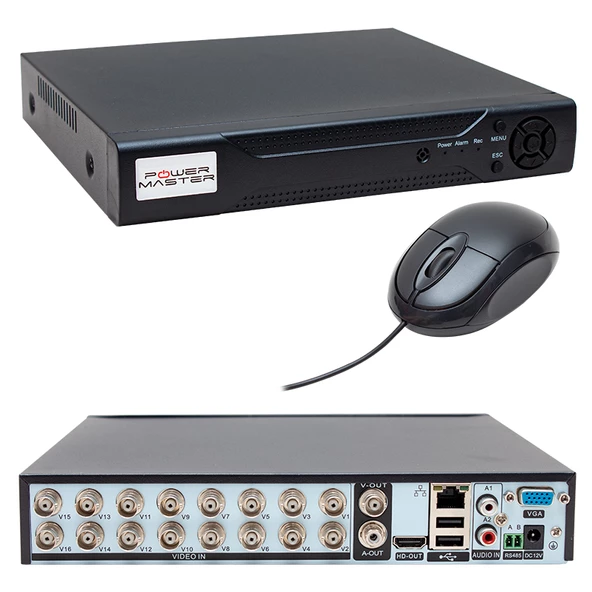 Powermaster 16 Kanal 1080N Ahd Kamera Dvr Kayıt Cihazı 16 Lı 2 Mp Destekli Cvı Xvr Tvı Türkçe Menü Mobil Erişim