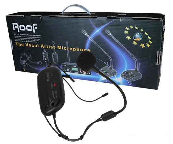 Roof R-8 UHV B-C Bandı Headset Mikrofon Kulak Tipi Mikrofon Müşteri Temsilcisi Mikrofonu Kablosuz