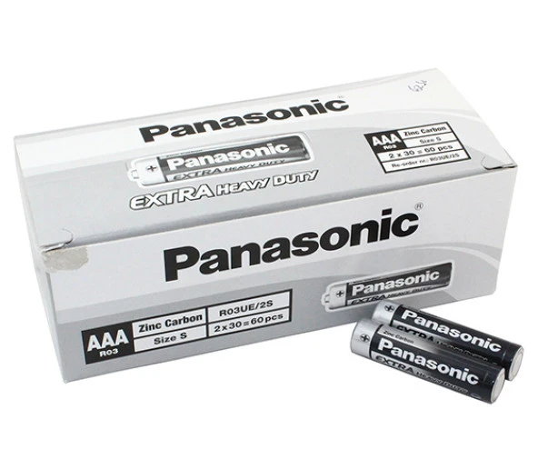 Ayt Panasonic R03UE 2S Manganez AAA İnce Kalem Pil 60'lı Paket