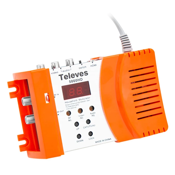 Ayt Televes 5860HD HDMI+AV Giriş Full Band Rf Modülatör Ahd Kameralar İçin Hdmı Rca Soketli