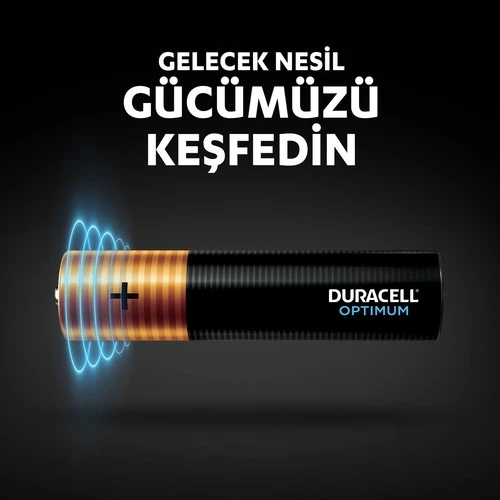 Duracell Optimum 1.5 Volt Alkalin AAA 4’lü İnce Kalem Pil MX2400 - 3