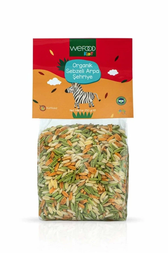 Wefood Kids Organik Sebzeli Arpa Şehriye 250gr