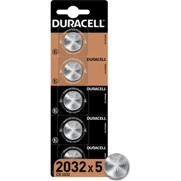 Duracell CR2032 Lityum Pil 5'li Paket