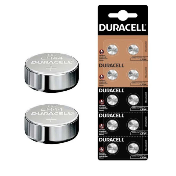 Duracell A76 LR44 1.5V Düğme Pil 10 lu Buton Pil Saat Pili