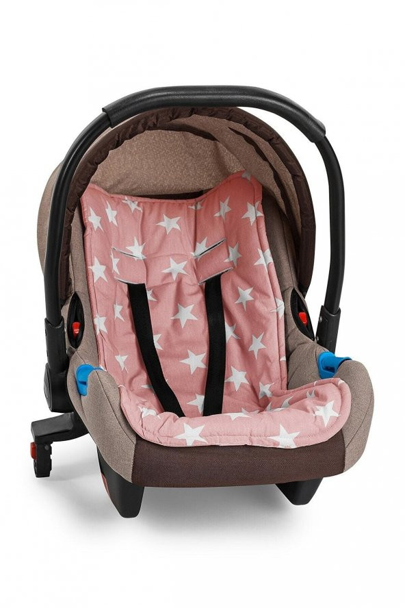 Moje Bebek Arabası ve Taşıma Koltuğu Minderi Pembe Yıldız - 1