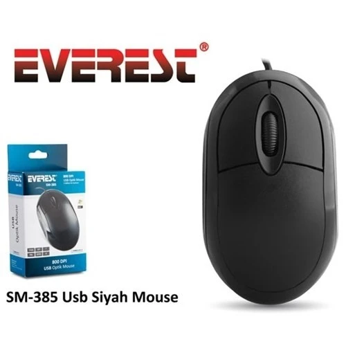 Everest SM-385 Kablolu Siyah Mouse - 4