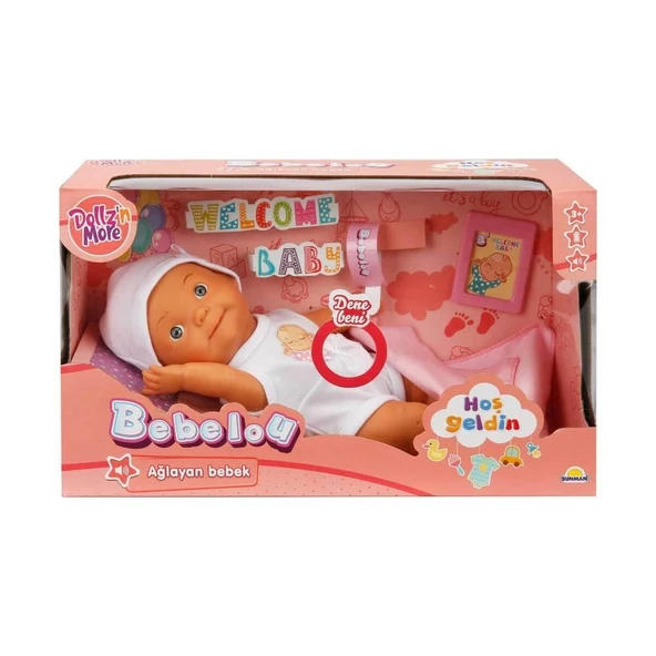 Bebelou Hoş Geldin Bebeği Sesli 30 cm. - Pembe