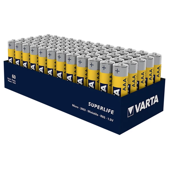 Varta Superlife Çinko AAA Ince Kalem Pil 60'lı