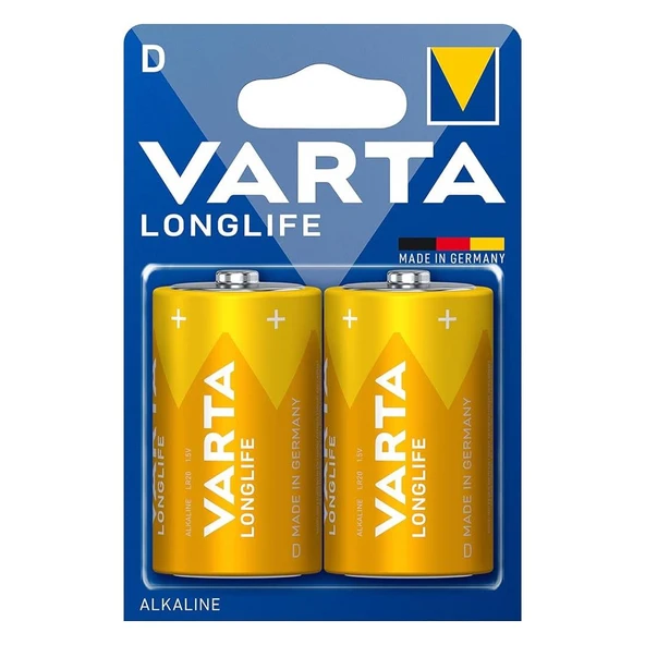 Varta Longlife Power Alkalin Büyük D Boy Pil 2'li - 4