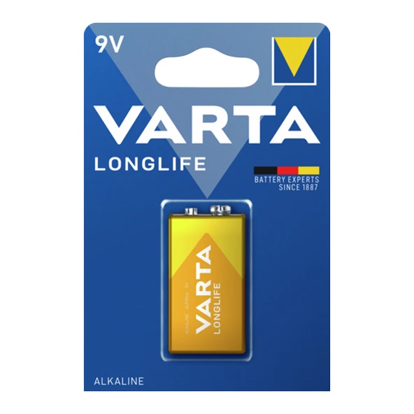 Varta Longlife Power Alkalin 9 Volt Pil Tekli - 3