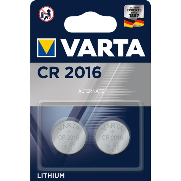 Varta CR 2016 3 Volt Lityum Pil 2 li CR2016 Saat Pili - Resim 2
