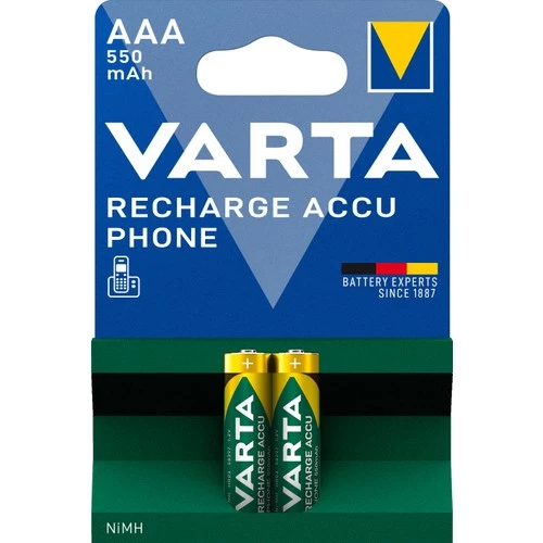 Varta 56663 NI-MH 1.2 Volt 550 Mah HR03 AAA Şarjlı 2'li İnce Kalem Pil - 1