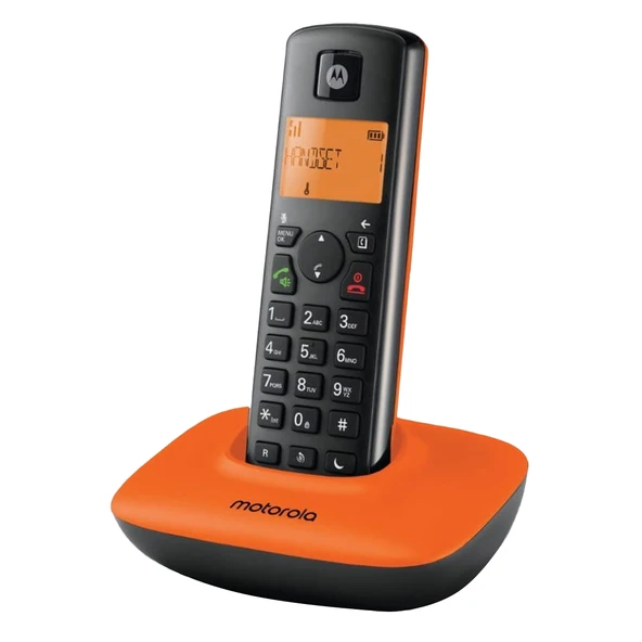Motorola T401 Siyah Dect Telsiz Telefon Sabit Telefon Ev Ofis Telefonu