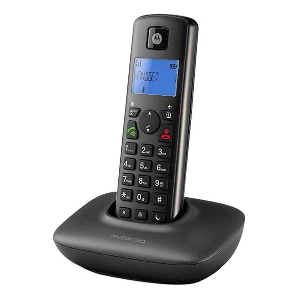 Motorola T401 Siyah Dect Telsiz Telefon Sabit Telefon Ev Ofis Telefonu