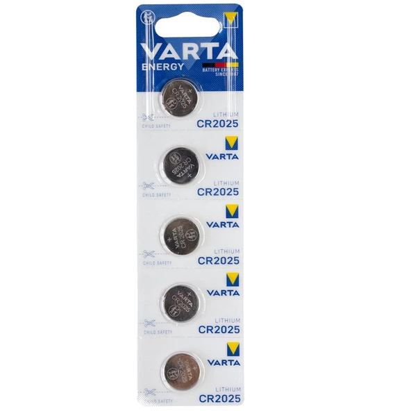 Varta CR2025 3 Volt Lityum Pil 5'li Paket