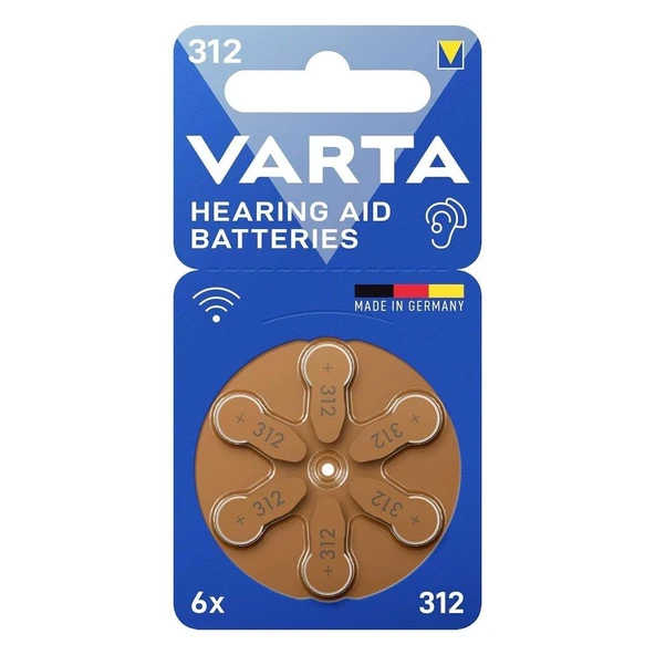 Varta 312 Numara Kulaklık İşitme Cihazı Pili 6 lı Paket En İyi İşitma Cihazı Makinası Pili - 3