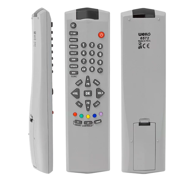 Ayt Arçelik Beko 14.1 Şase Ok Tuşlu Beyaz TV Kumandası Uzaktan Kumanda - 2