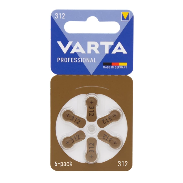 Varta 312 Numara Kulaklık İşitme Cihazı Pili 6 lı Paket En İyi İşitma Cihazı Makinası Pili