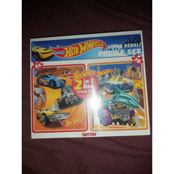 HOT WHEELS 2 IN BOX PUZZLE  SET 70 PARCA VE 54 PARCA