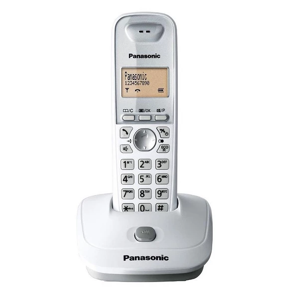 Panasonic KX-TG2511 Beyaz Dect Telsiz Telefon Masa Üstü Telsiz Telefon Ev Ofis Telefonu