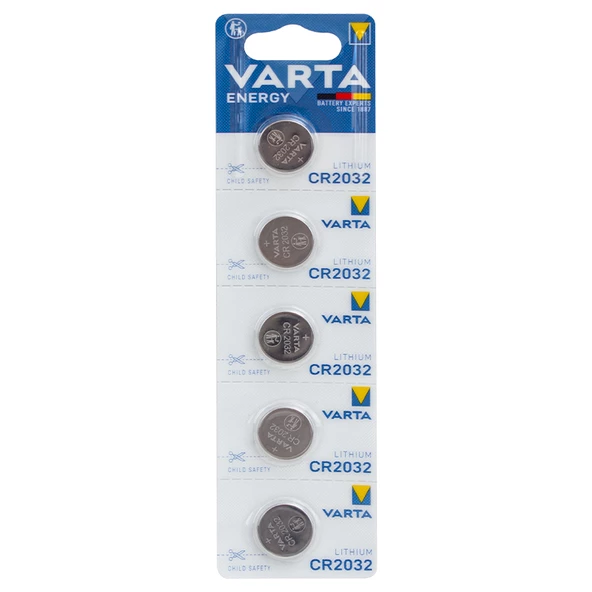 Varta CR2032 3 Volt Lityum Pil 5 li Paket CR2032 3V Düğme Pil