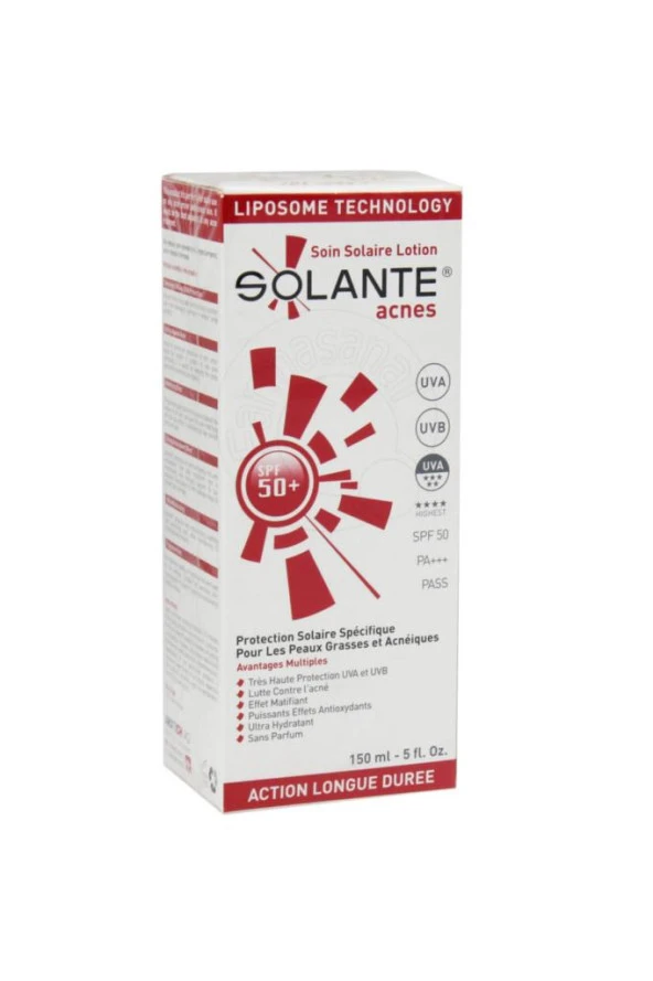 Solante Acnes Spf 50+ Sun Care Lotion 150 ml Güneş Losyonu