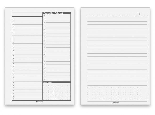 Daily Planner A5 Spiralli 150 yp. Sert Kapak Günlük Ajanda Daily Journal - 3