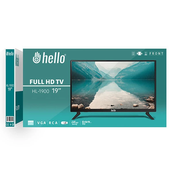 Ayt Hello Hl-1900 19 İnç 48 Ekran Full HD Lcd Led TV Monitör 12-24-220V Ev Ofis Araba Otobüs Tır İçin Televizyon - 2