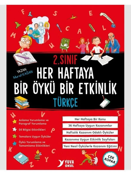 Yuva 2.Sınıf Türkçe Her Haftaya Bir Öykü Bir Etkinlik 80 Sayfa
