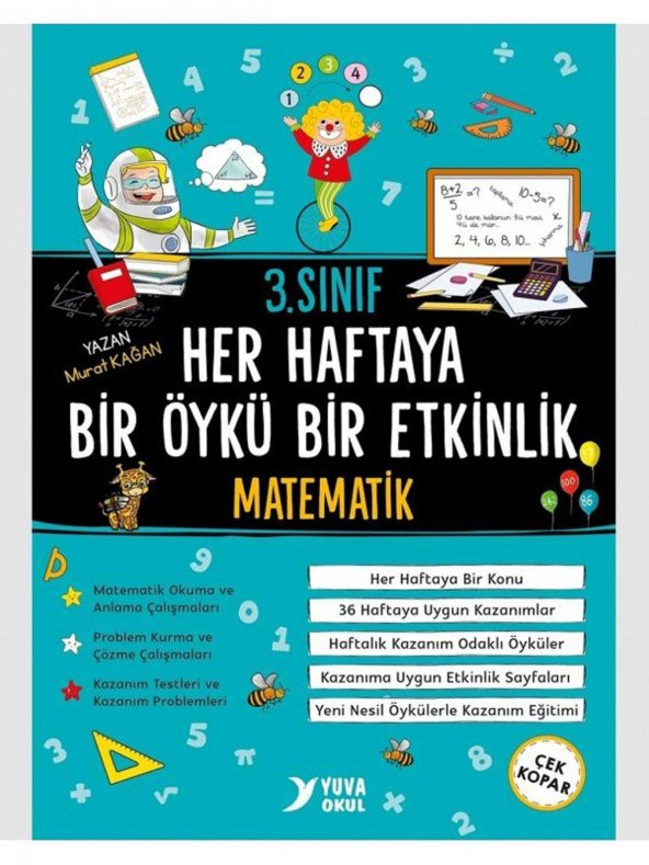 Yuva 3.Sınıf Matematik Her Haftaya Bir Öykü Bir Etkinlik 80 Sayfa