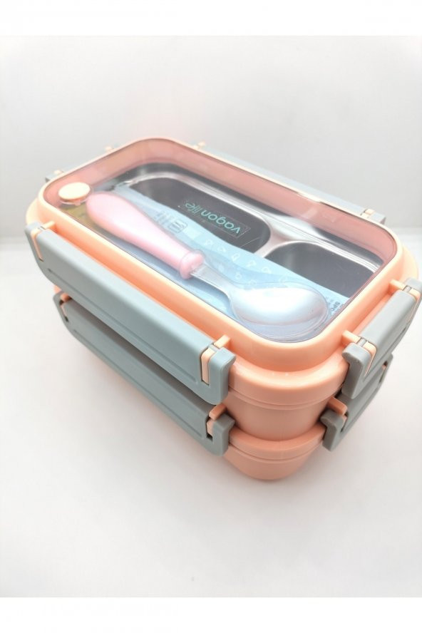 Vagon Life Lunchbox Paslanmaz Çelik 1200ml Turuncu - 2